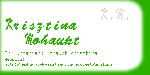 krisztina mohaupt business card